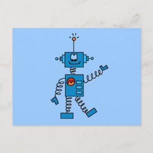 Blue Robot Tshirts och Gifts Vykort