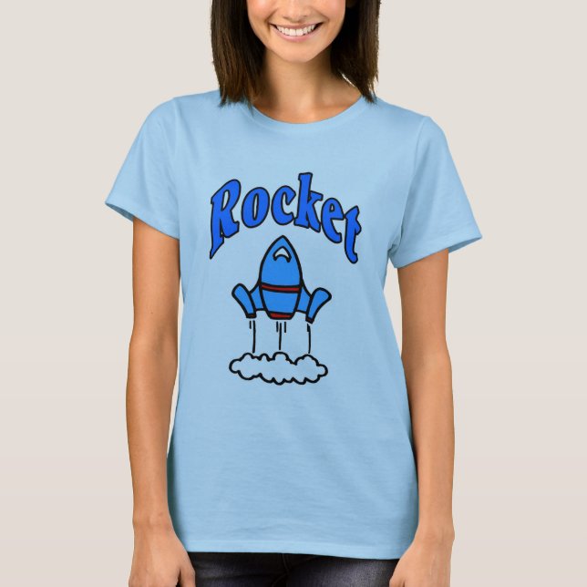 Blue Rocket logotyp Shirt T-shirt (Framsida)