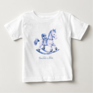 Blue Rocking Horse Baby T-Shirt