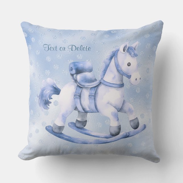 Blue Rocking Horse Dekorativ kudde (Framsida)