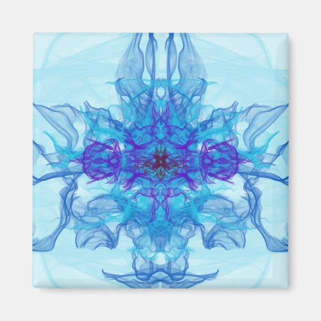 BLUE ROKE - Fractal Art - Magnet (Framsidan)