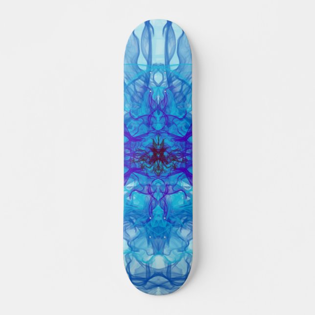 BLUE ROKE - Fractal Art - Mini Skateboard Bräda 18,5 Cm (Framsida)