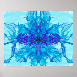 BLUE ROKE - Fractal Art - Poster