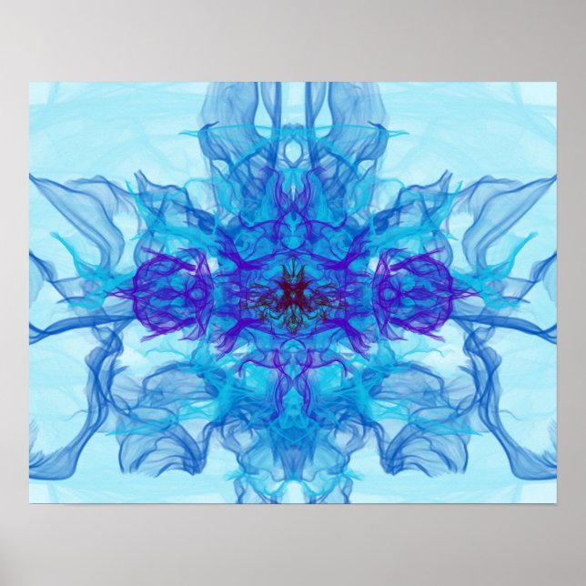 BLUE ROKE - Fractal Art - Poster (Framsidan)