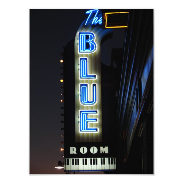 Blue Room Jazz-Klubben i Kansas City Fototryck (Framsidan)