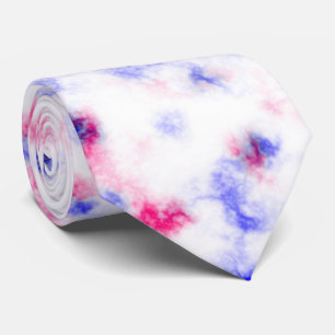 Blue Rosa and White Marble Mönster Tie Slips