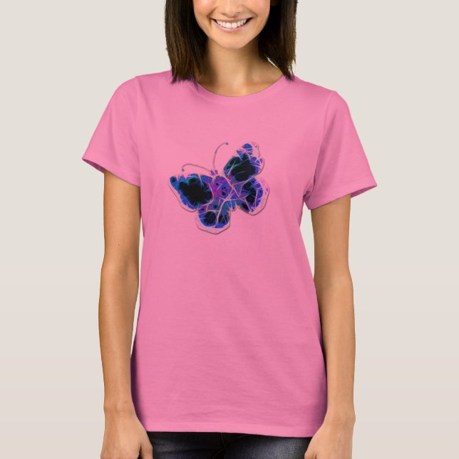BLUE & ROSA BUTTERFLY T-Shirt (Framsida)