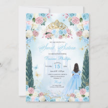 Blue & Rosa Cinderella Fairytale Princess Sweet 16