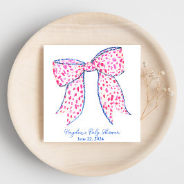 Blue Rosa Coquette Personlig Napkin Pappersservett