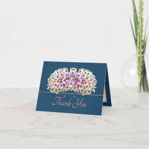 Blue Rosa Exotic White Orchid Bouquet Tack Kort