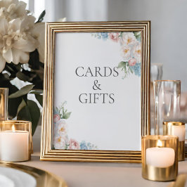 BLUE ROSA FLOWERS Möhippa CARDS & GIFT Poster