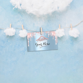 Blue Rosa Glitter Trasa Closet Hanger Boutique Vip Visitkort