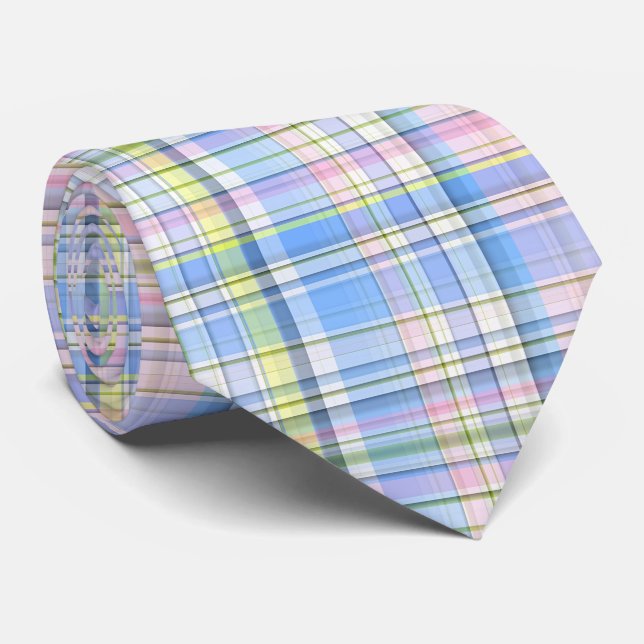 Blue Rosa Gult Wht Preppy Madras Slips (Rullad)