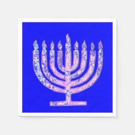 Blue Rosa Hanukkah Menorah 4Hannah Pappersservett