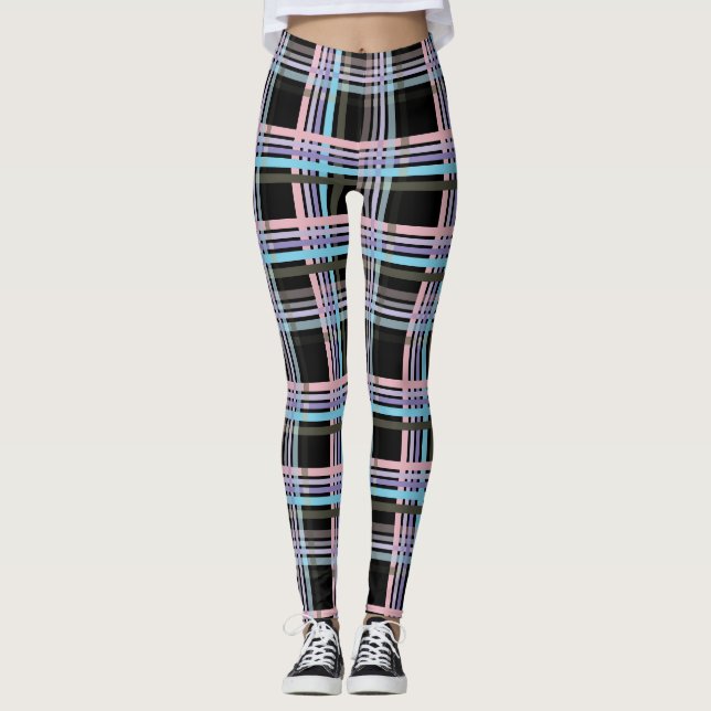 Blue Rosa och Mauve Leggings (Framsida)