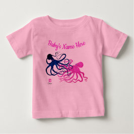 Blue & Rosa Oktopodes - Baby Tutu Bodykostym T-shirt