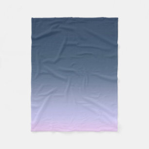 Blue-rosa Ombre . Fleecefilt