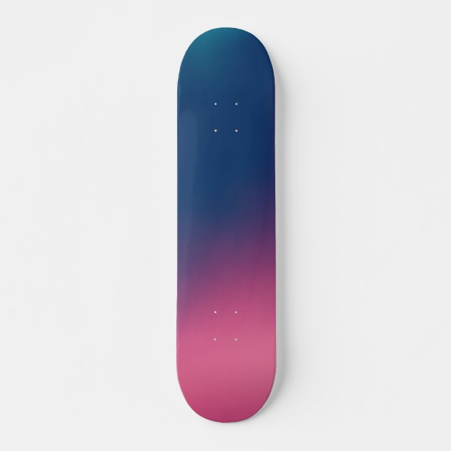 Blue Rosa Ombre Mini Skateboard Bräda 18,5 Cm (Framsida)