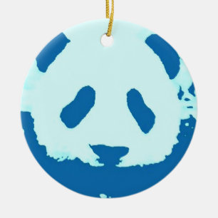 Blue Rosa Panda Julgran Ornament