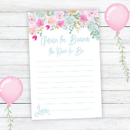 Blue Rosa Peach Blommigt Boy Shower Game Advice