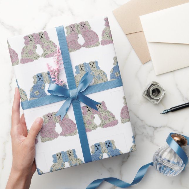 Blue Rosa Stafford Hundar Ginger Burk Burk Presentpapper (Gifting)