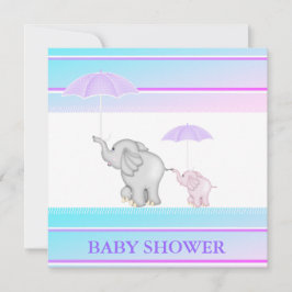 Blue Rosa UMBRELLA BABY SHOWER-INBJUDAN Inbjudningar