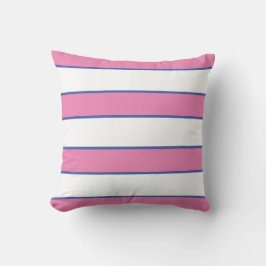 Blue Rosa White Nautical Elegant Modern Rand Kudde