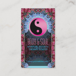 Blue Rosa YinYang New Age Yoga Affärskort Visitkort