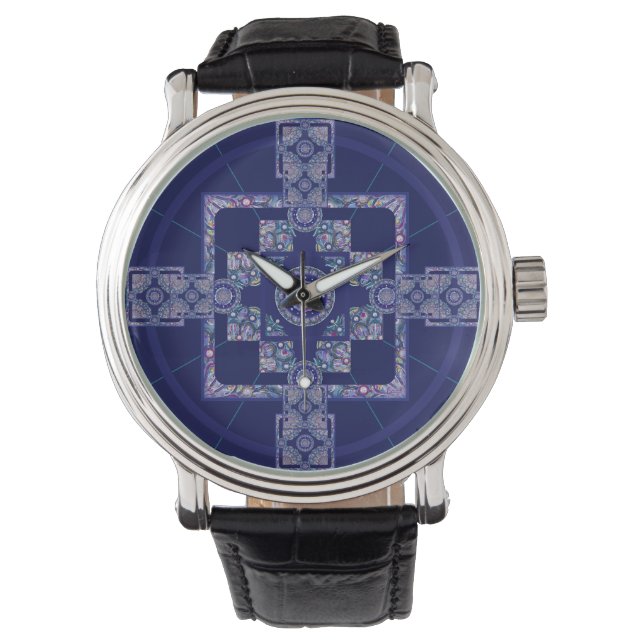 Blue Rosace Armbandsur (Framsida)