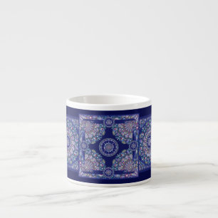 Blue Rosace Espressomugg
