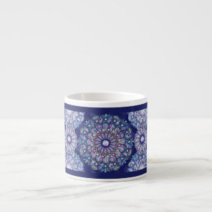 Blue Rosace Espressomugg