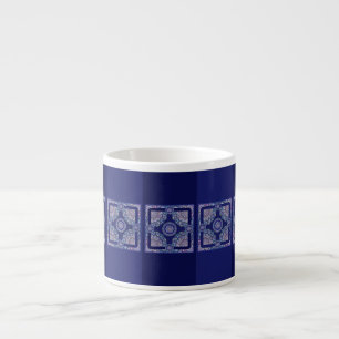 Blue Rosace Espressomugg