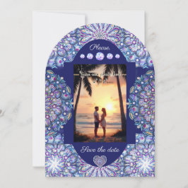 Blue Rosace Inbjudningar