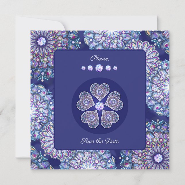 Blue Rosace Julkort (Framsida)