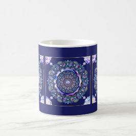 Blue Rosace Kaffemugg