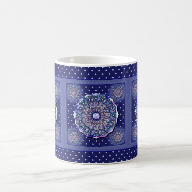 Blue Rosace Kaffemugg (Center)