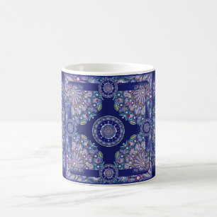 Blue Rosace Kaffemugg