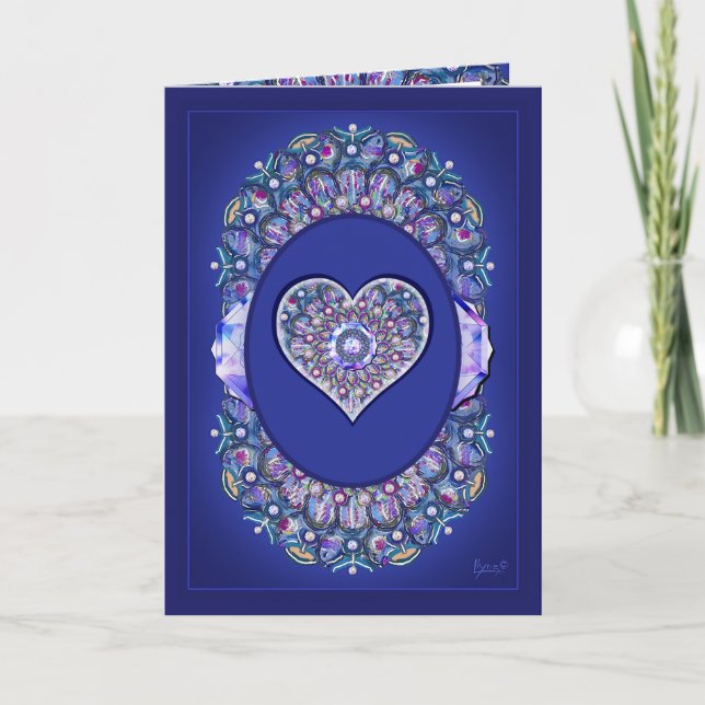 Blue Rosace Kort (Framsida)