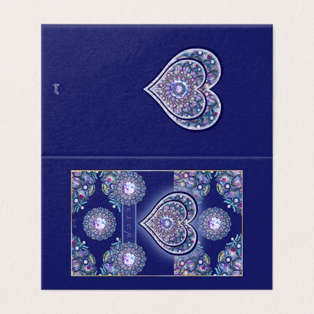 Blue Rosace Kort (Utsida ovikt)