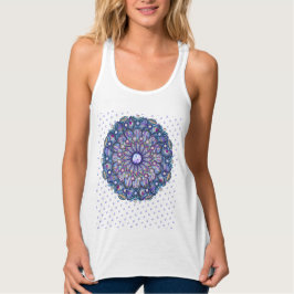 Blue Rosace Linne Med Racerback