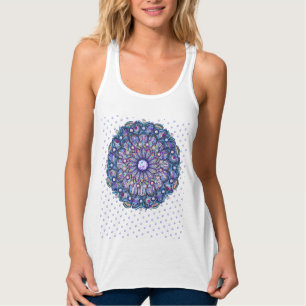 Blue Rosace Linne Med Racerback