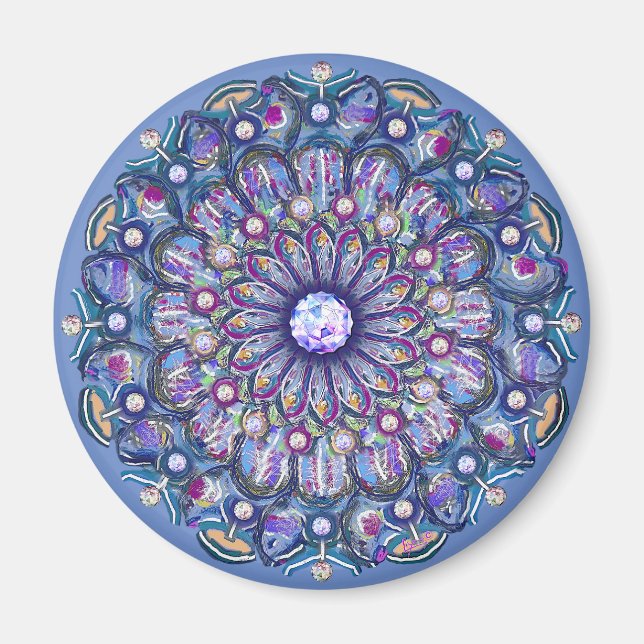 Blue Rosace Magnet (Framsidan)