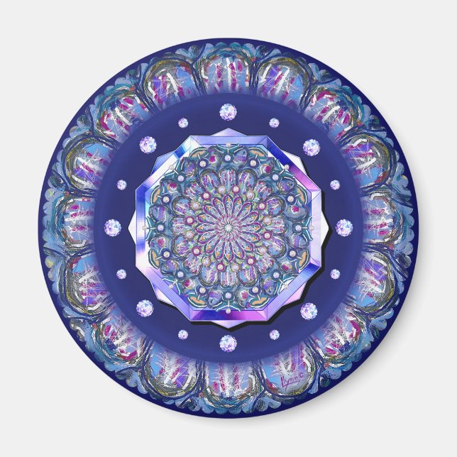 Blue Rosace Magnet (Framsidan)