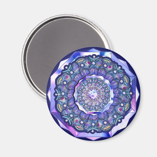 Blue Rosace Magnet (Front/Back)