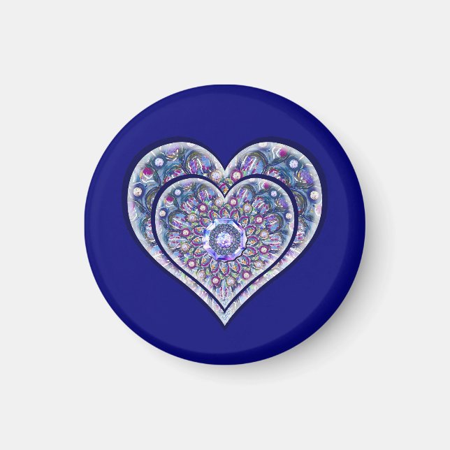 Blue Rosace Magnet (Framsidan)