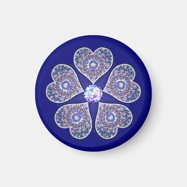 Blue Rosace Magnet (Framsidan)