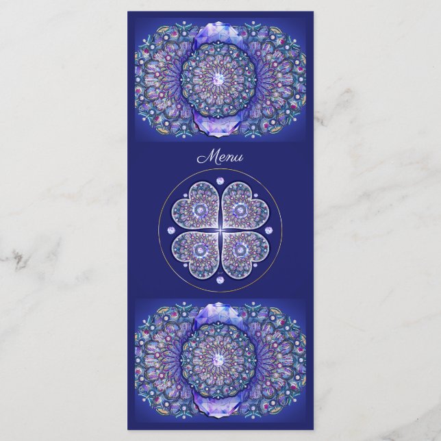 Blue Rosace Meny (Baksida)