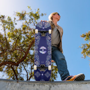 Blue Rosace Mini Skateboard Bräda 18,5 Cm