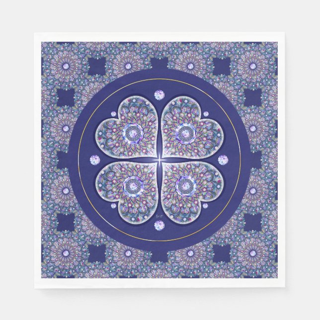 Blue Rosace Pappersservett (Framsidan)