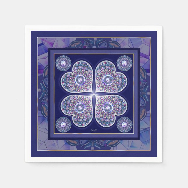 Blue Rosace Pappersservett (Framsidan)